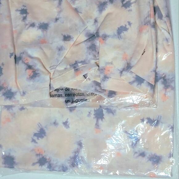 Rae Dunn Tie-dye T-Shirt GRATEFUL Sz Medium Short Sleeve Peach Gray Graphic - Picture 7 of 7